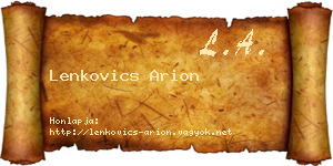 Lenkovics Arion névjegykártya